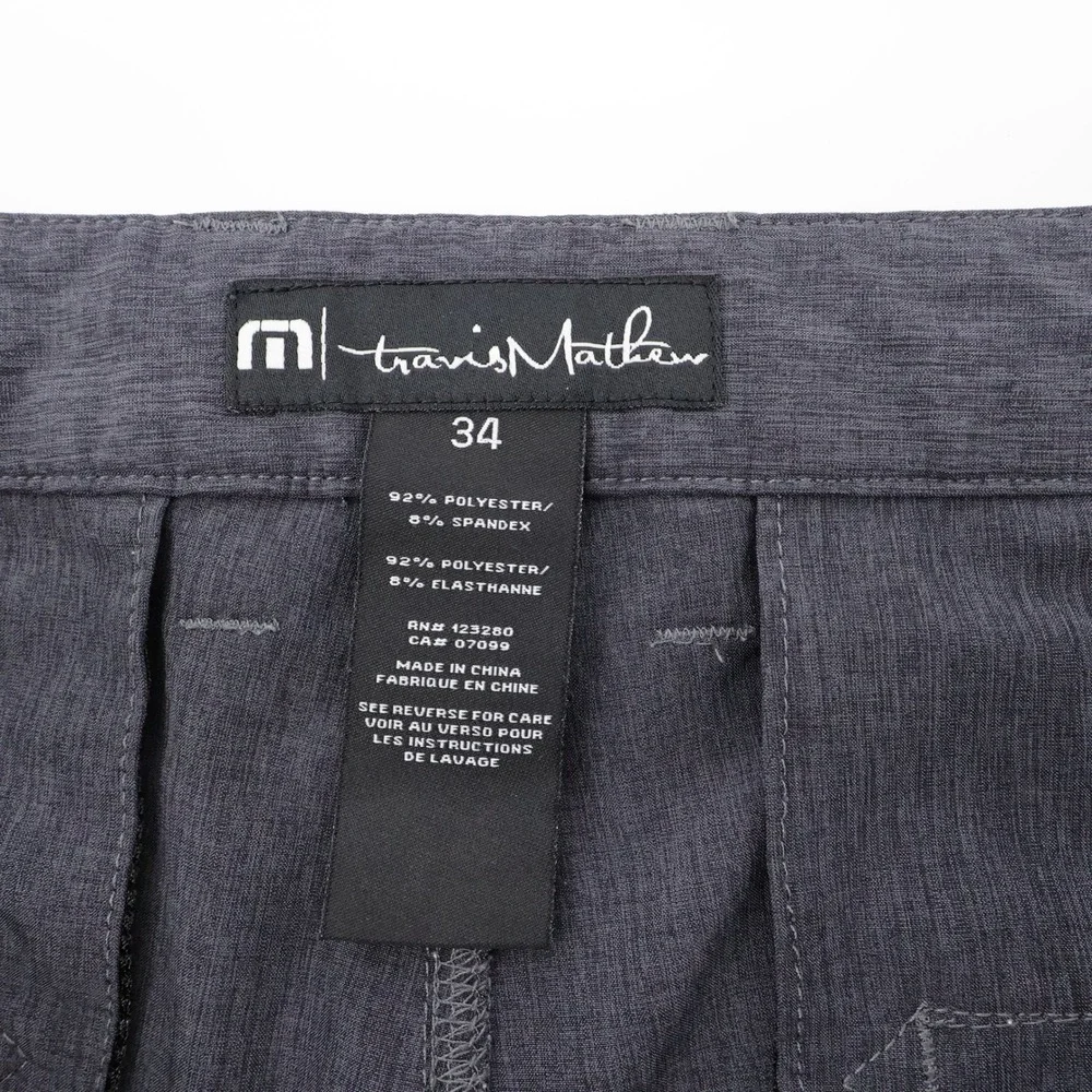 Travis Mathew Heathered Performance Golf Pants Grey Mens 34x32